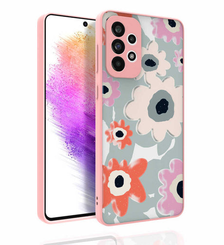 Galaxy A73 Kılıf Desenli Kamera Korumalı Parlak Zore Nora Kapak