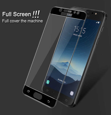 Galaxy C8 Zore Ekranı Tam Kaplayan Düz Cam Koruyucu