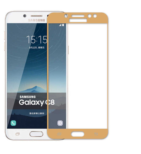 Galaxy C8 Zore Ekranı Tam Kaplayan Düz Cam Koruyucu