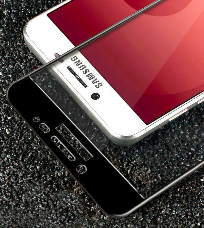 Galaxy C9 Pro Zore Ekranı Tam Kaplayan Düz Cam Koruyucu