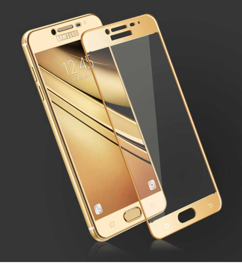 Galaxy C9 Pro Zore Ekranı Tam Kaplayan Düz Cam Koruyucu