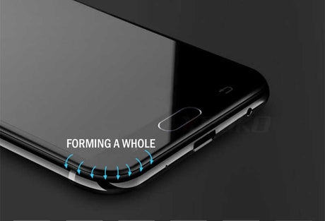 Galaxy J7 Prime Zore Kenarları Kırılmaya Dayanıklı Cam Ekran Koruyucu