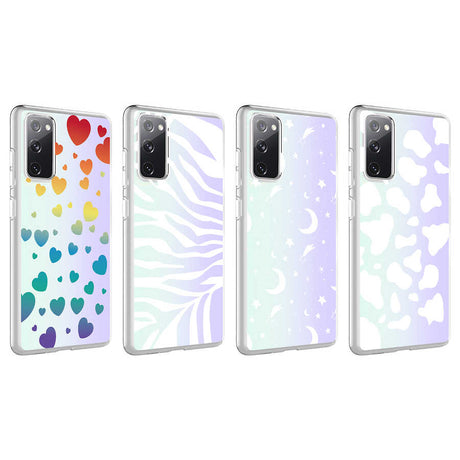 Galaxy S20 FE Kılıf Zore M-Blue Desenli Kapak