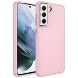 Galaxy S21 FE Kılıf Metal Çerçeve ve Buton Tasarımlı Silikon Zore Luna Kapak