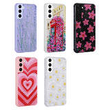 Galaxy S21 FE Kılıf Simli Desenli Kamera Korumalı Parlak Zore Popy Kapak