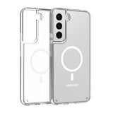 Galaxy S22 Plus Kılıf M-safe Şarj Özellikli Şeffaf Sert PC Zore Embos Kapak