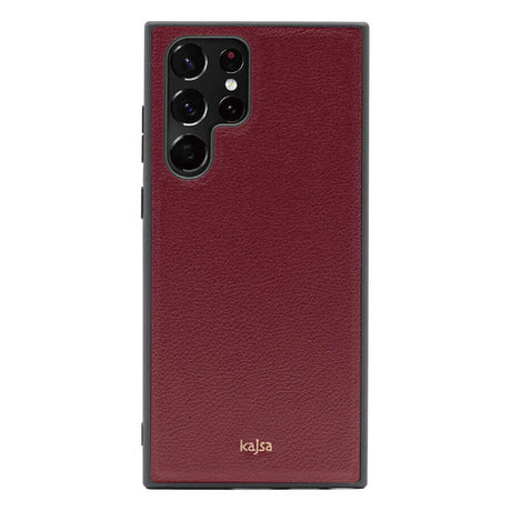 Galaxy S22 Ultra Kılıf ​Kajsa Luxe Collection Hakiki Deri Kapak