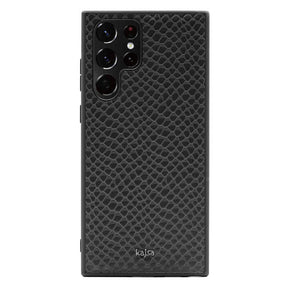 Galaxy S22 Ultra Kılıf ​Kajsa Pearl Pattern Hakiki Deri Kapak