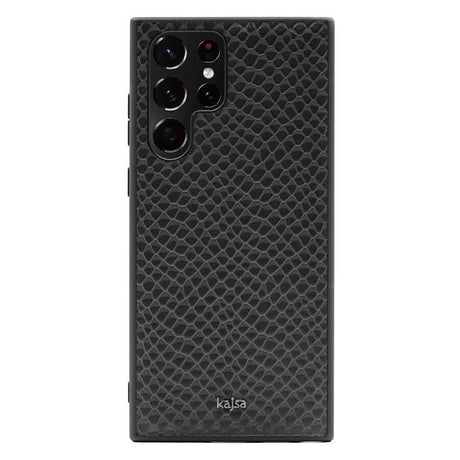 Galaxy S22 Ultra Kılıf ​Kajsa Pearl Pattern Hakiki Deri Kapak