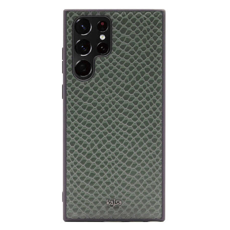 Galaxy S22 Ultra Kılıf ​Kajsa Pearl Pattern Hakiki Deri Kapak