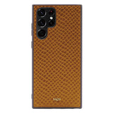Galaxy S22 Ultra Kılıf ​Kajsa Pearl Pattern Hakiki Deri Kapak