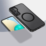 Galaxy S23 FE Kılıf Sert PC Arka Yüzey Wireless Şarj Özellikli Zore Flet M-safe Kapak