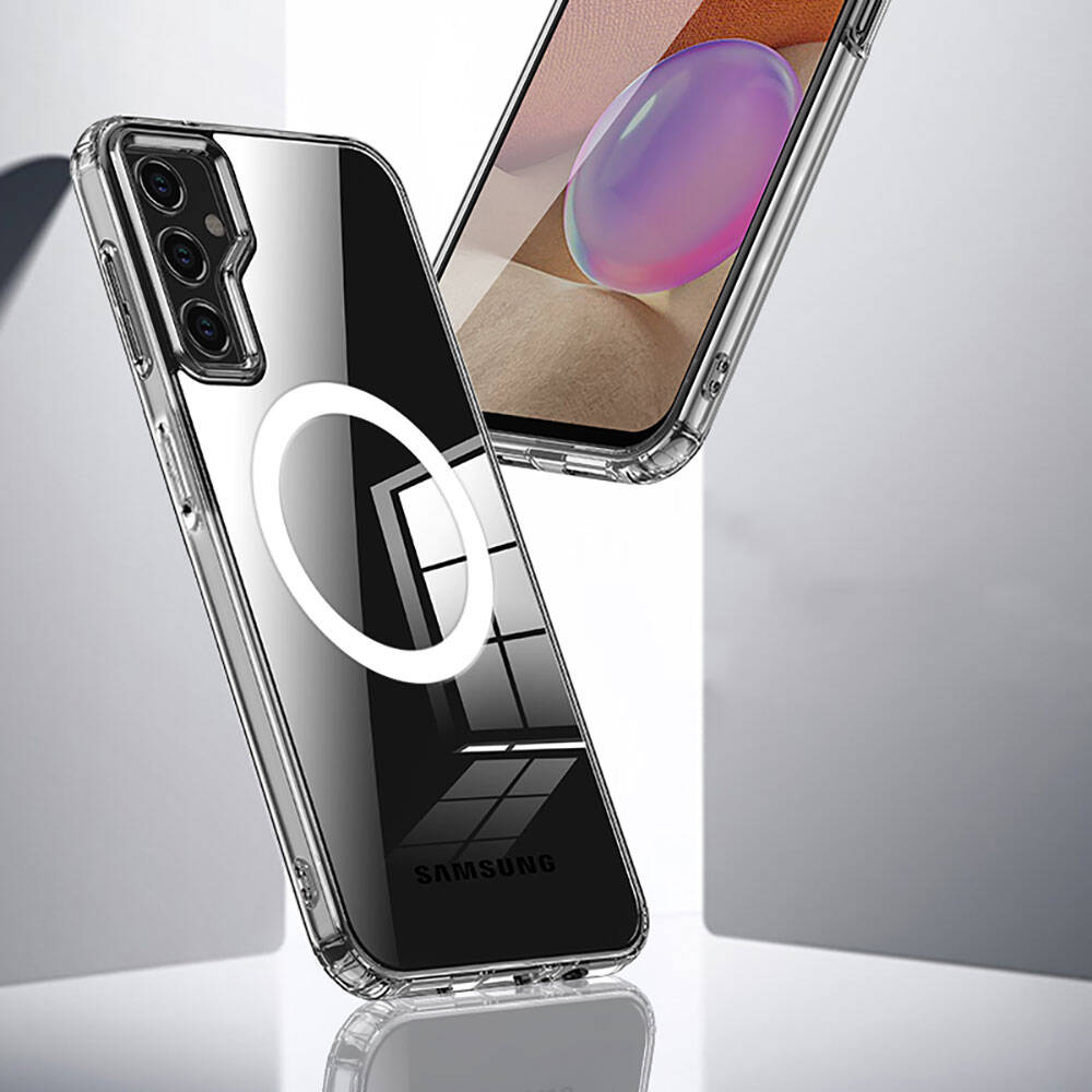 Galaxy S23 FE Kılıf Sert PC Arka Yüzey Wireless Şarj Özellikli Zore Flet M-safe Kapak