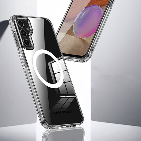 Galaxy S23 FE Kılıf Sert PC Arka Yüzey Wireless Şarj Özellikli Zore Flet M-safe Kapak