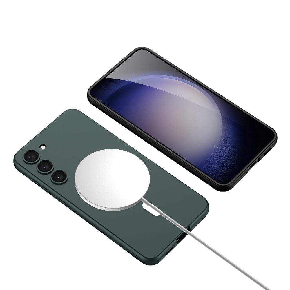 Galaxy S23 Kılıf Wireless Şarj Özellikli Zore Kıpta M-safe Silikon Kapak