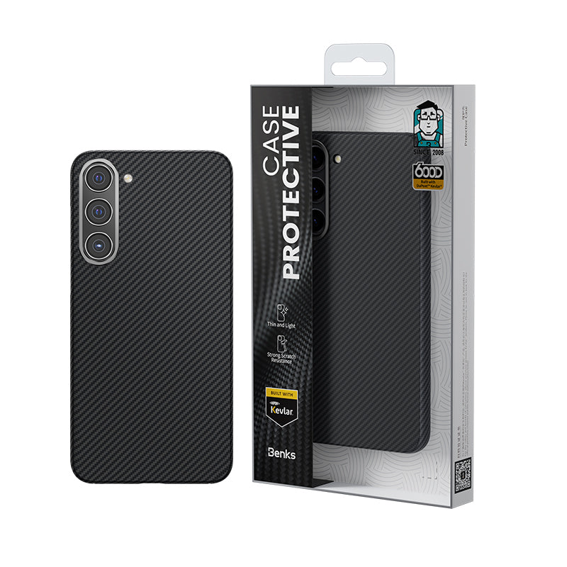 Galaxy S23 Plus Kılıf Benks M-safe Şarj Özellikli Magnetik ArmorAir 600D Kevlar Fiber Kapak