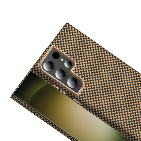 Galaxy S23 Ultra Kılıf M-safe Şarj Özellikli Karbon Fiber Görünümlü Zore Gros Kapak