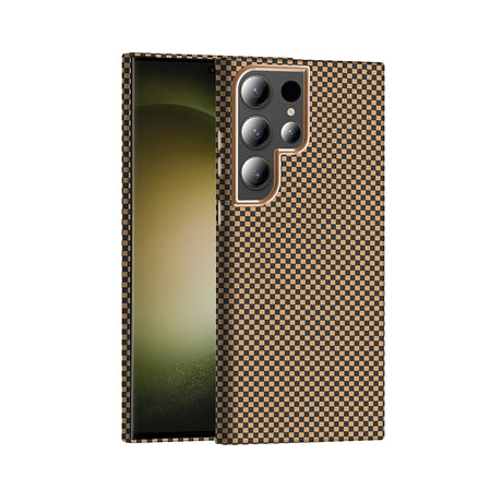 Galaxy S23 Ultra Kılıf M-safe Şarj Özellikli Karbon Fiber Görünümlü Zore Gros Kapak