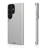 Galaxy S23 Ultra Kılıf M-safe Şarj Özellikli Basit Mat Deri Desenli Youngkit Tech Fashion Serisi Kapak
