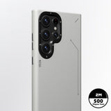 Galaxy S23 Ultra Kılıf M-safe Şarj Özellikli Basit Mat Deri Desenli Youngkit Tech Fashion Serisi Kapak