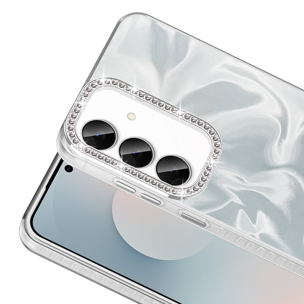 Galaxy S24 FE Kılıf Airbagli Parlak Taş Detay Tasarımlı Zore Esila Kapak