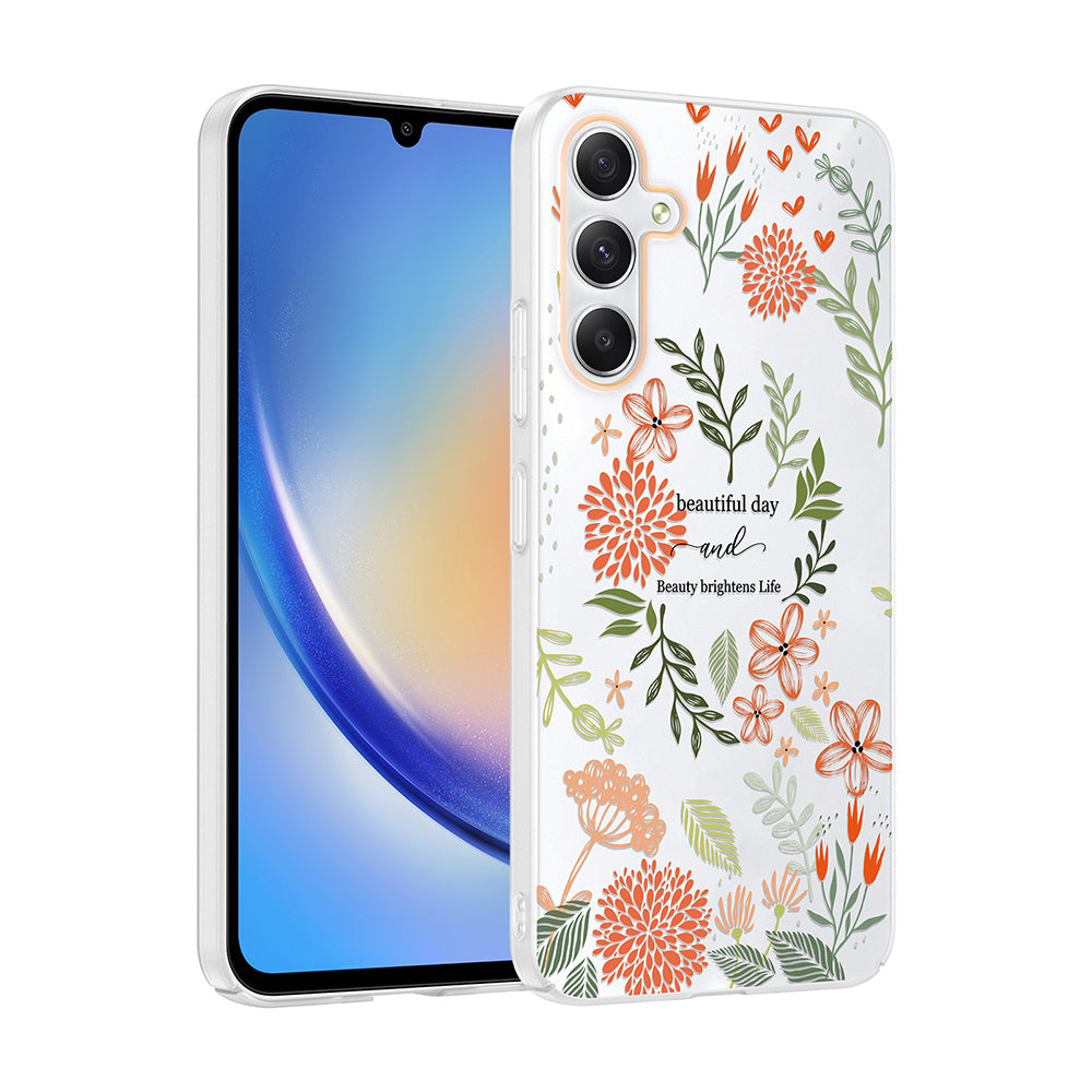 Galaxy S24 FE Kılıf Kamera Korumalı Desenli Zore Klip Kapak