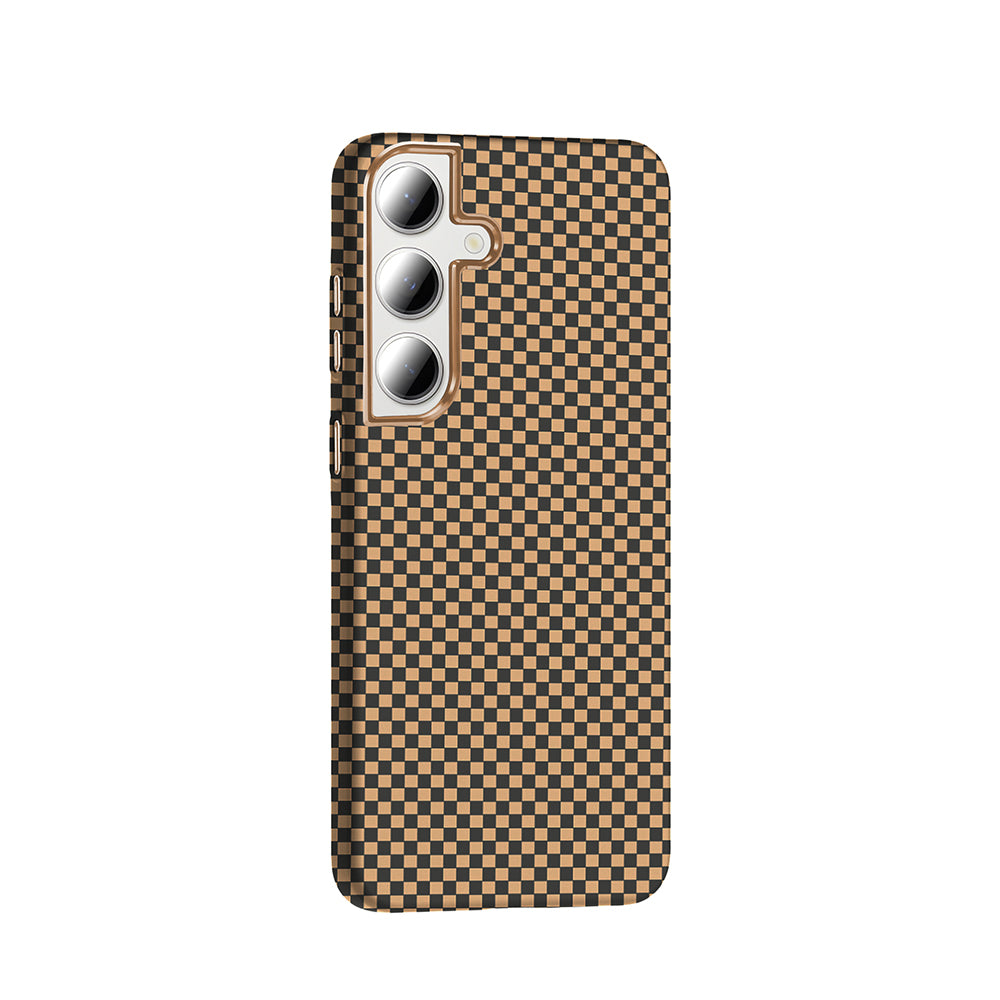 Galaxy S24 FE Kılıf M-safe Şarj Özellikli Karbon Fiber Görünümlü Zore Gros Kapak