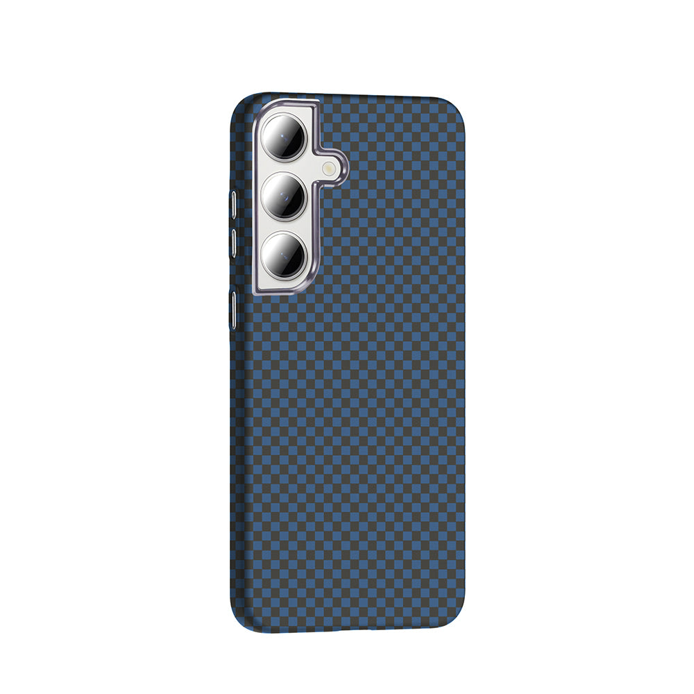 Galaxy S24 FE Kılıf M-safe Şarj Özellikli Karbon Fiber Görünümlü Zore Gros Kapak