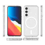 Galaxy S24 FE Kılıf M-safe Şarj Özellikli Parlayan Simli Saydam Renkli Zore Allstar Kapak