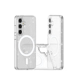 Galaxy S24 FE Kılıf M-safe Şarj Özellikli Parlayan Simli Saydam Renkli Zore Allstar Kapak