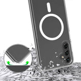 Galaxy S24 FE Kılıf M-safe Şarj Özellikli Şeffaf Sert PC Zore Embos Kapak