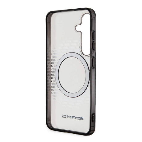 Galaxy S24 Kılıf AMG Orjinal Lisanslı M-safe Şarj Özellikli Eşkenar Dörtgen Desenli Transparan Kapak