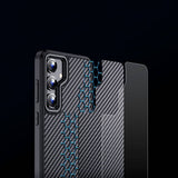 Galaxy S24 Kılıf Aramid Karbon Fiber M-safe Özellikli Wlons Radison Kapak
