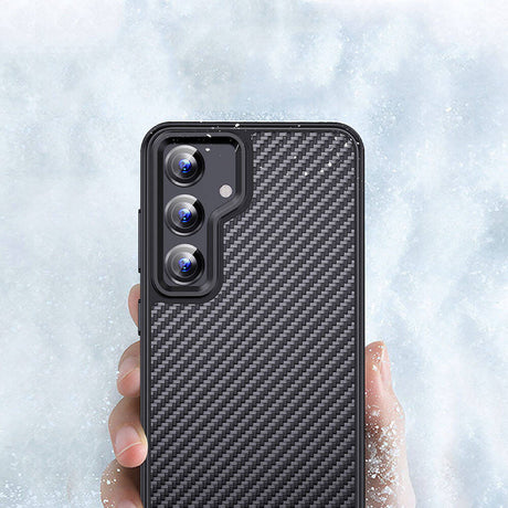 Galaxy S24 Kılıf Aramid Karbon Fiber M-safe Özellikli Wlons Radison Kapak