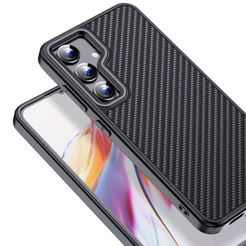 Galaxy S24 Kılıf Aramid Karbon Fiber M-safe Özellikli Wlons Radison Kapak
