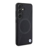 Galaxy S24 Kılıf BMW Orjinal Lisanslı M-safe Şarj Özellikli Yarım Dokulu Circle Leather Kapak
