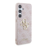 Galaxy S24 Kılıf Guess Orjinal Lisanslı PU Deri Yazı ve 4G Metal Logolu Desenli Kapak