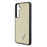 Galaxy S24 Kılıf Guess Orjinal Lisanslı Taşlı Arka Yüzey Üçgen Logolu Kapak