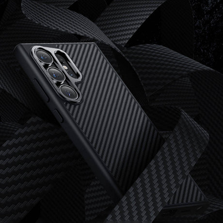 Galaxy S24 Kılıf Karbon Fiber M-safe Şarj Özellikli Benks Hybrid ArmorPro 600D Kevlar Kapak