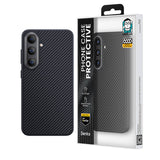 Galaxy S24 Kılıf Karbon Fiber M-safe Şarj Özellikli Benks Hybrid ArmorPro 600D Kevlar Kapak