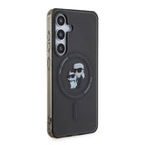 Galaxy S24 Kılıf Karl Lagerfeld Orjinal Lisanslı M-safe Şarj Özellikli Karl & Choupette IML Baskılı Kapak