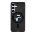 Galaxy S24 Kılıf Karl Lagerfeld Orjinal Lisanslı M-safe Şarj Özellikli Karl & Choupette IML Baskılı Kapak