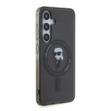 Galaxy S24 Kılıf Karl Lagerfeld Orjinal Lisanslı M-safe Şarj Özellikli Karl Head IML Baskılı Kapak