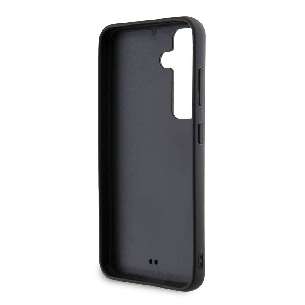Galaxy S24 Kılıf Karl Lagerfeld Taşlı Metal Logo Orjinal Lisanslı Kapak