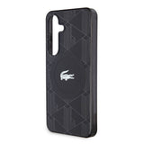 Galaxy S24 Kılıf Lacoste Orjinal Lisanslı M-safe Şarj Özellikli Çift Katmanlı Timsah Logolu Blend Monogram Kapak