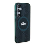 Galaxy S24 Kılıf Lacoste Orjinal Lisanslı M-safe Şarj Özellikli Çift Katmanlı Timsah Logolu Blend Monogram Kapak