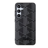 Galaxy S24 Kılıf Lacoste Orjinal Lisanslı M-safe Şarj Özellikli PU Deri Görünümlü Karışık Monogram Desenli Kapak