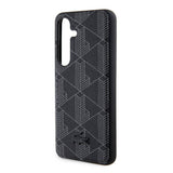 Galaxy S24 Kılıf Lacoste Orjinal Lisanslı M-safe Şarj Özellikli PU Deri Görünümlü Karışık Monogram Desenli Kapak