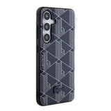 Galaxy S24 Kılıf Lacoste Orjinal Lisanslı M-safe Şarj Özellikli PU Deri Görünümlü Karışık Monogram Desenli Kapak