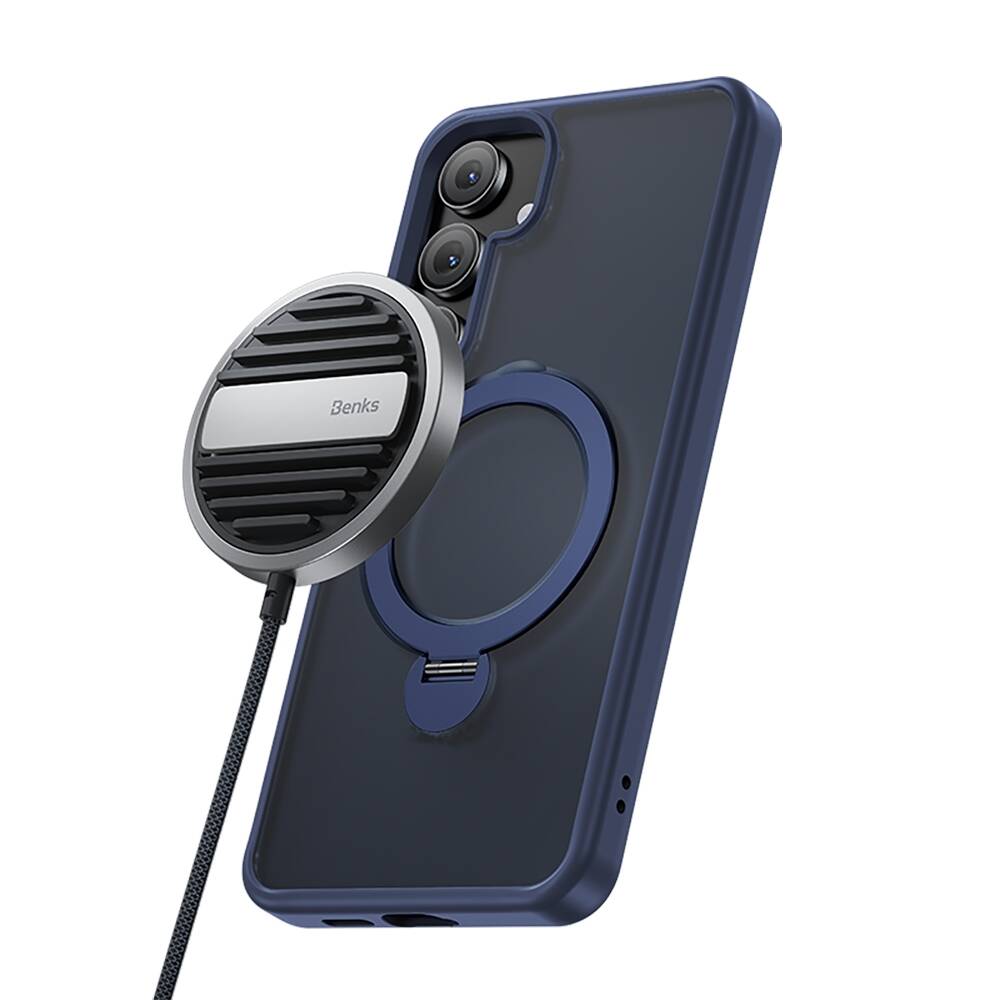 Galaxy S24 Kılıf M-safe Şarj Özellikli Benks Standlı Mist Protective Kapak